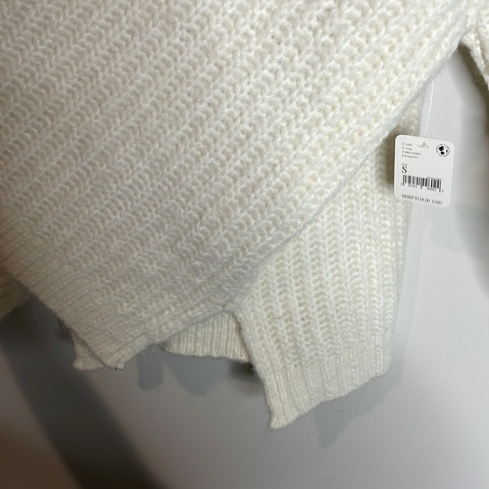 Free People | Women’s Blue Bell Scoop Neck Sweater in Ivory Size Small NWT - Picture 5 of 8